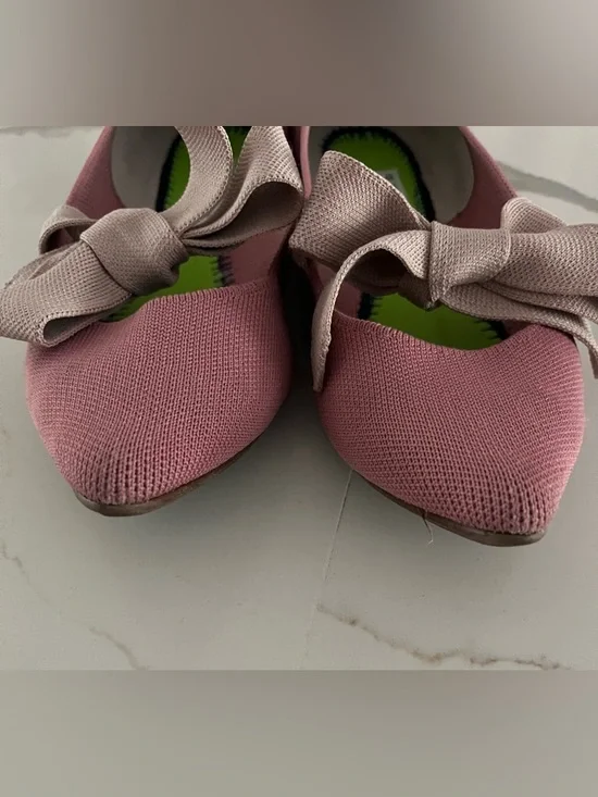 Rothy’s rosebud point with bow flat shoes - Picture 5 of 6